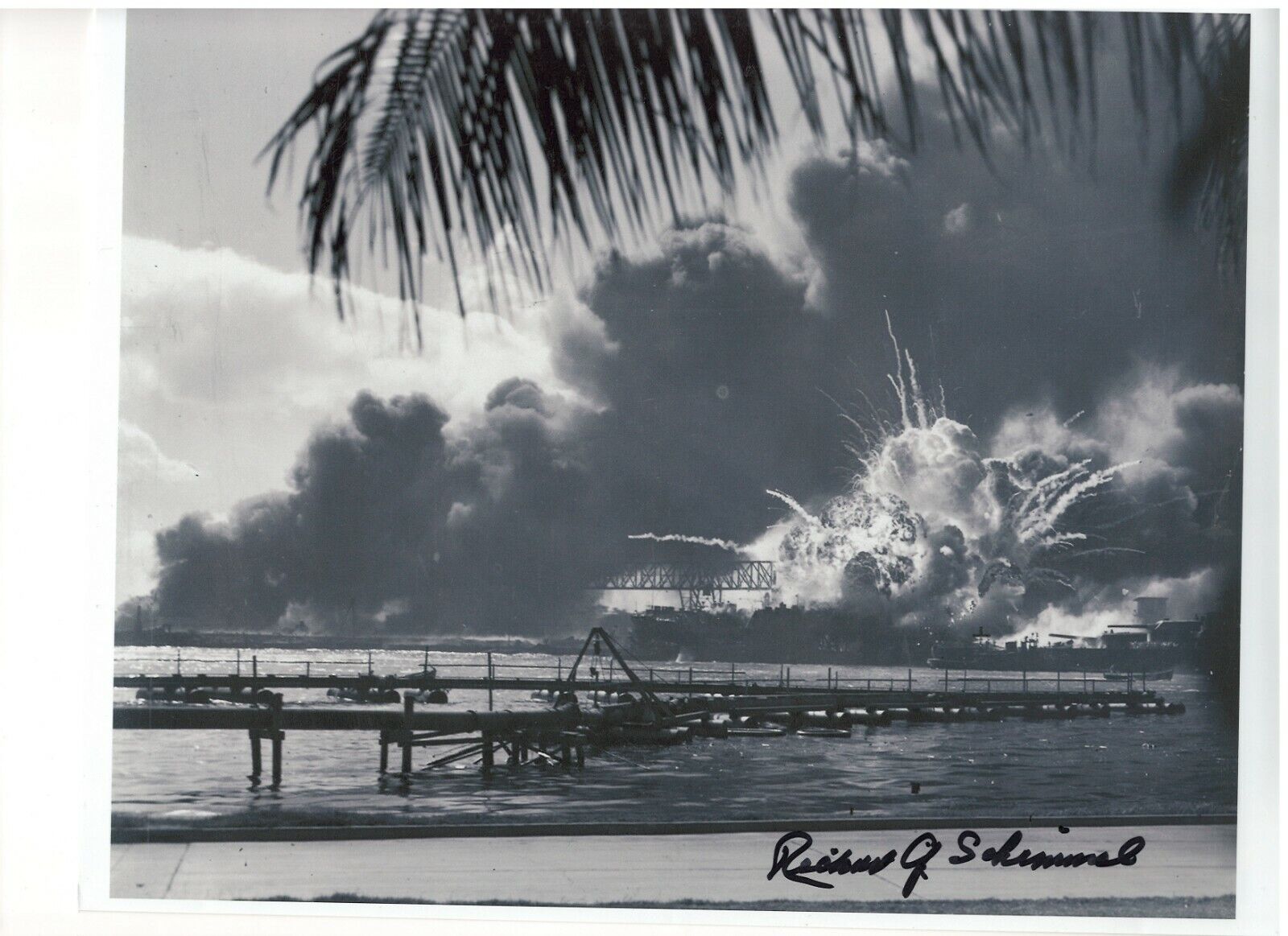 RICHARD SCHIMMEL PEARL HARBOR RADAR OPERATOR RARE PEARL HARBOR SIGNED Photo Poster painting