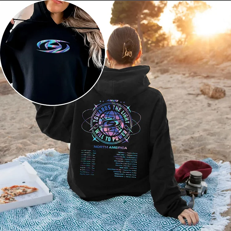 2024 Ateez Towards the Light World Tour Colorful Printing Hoodie officialateezshop