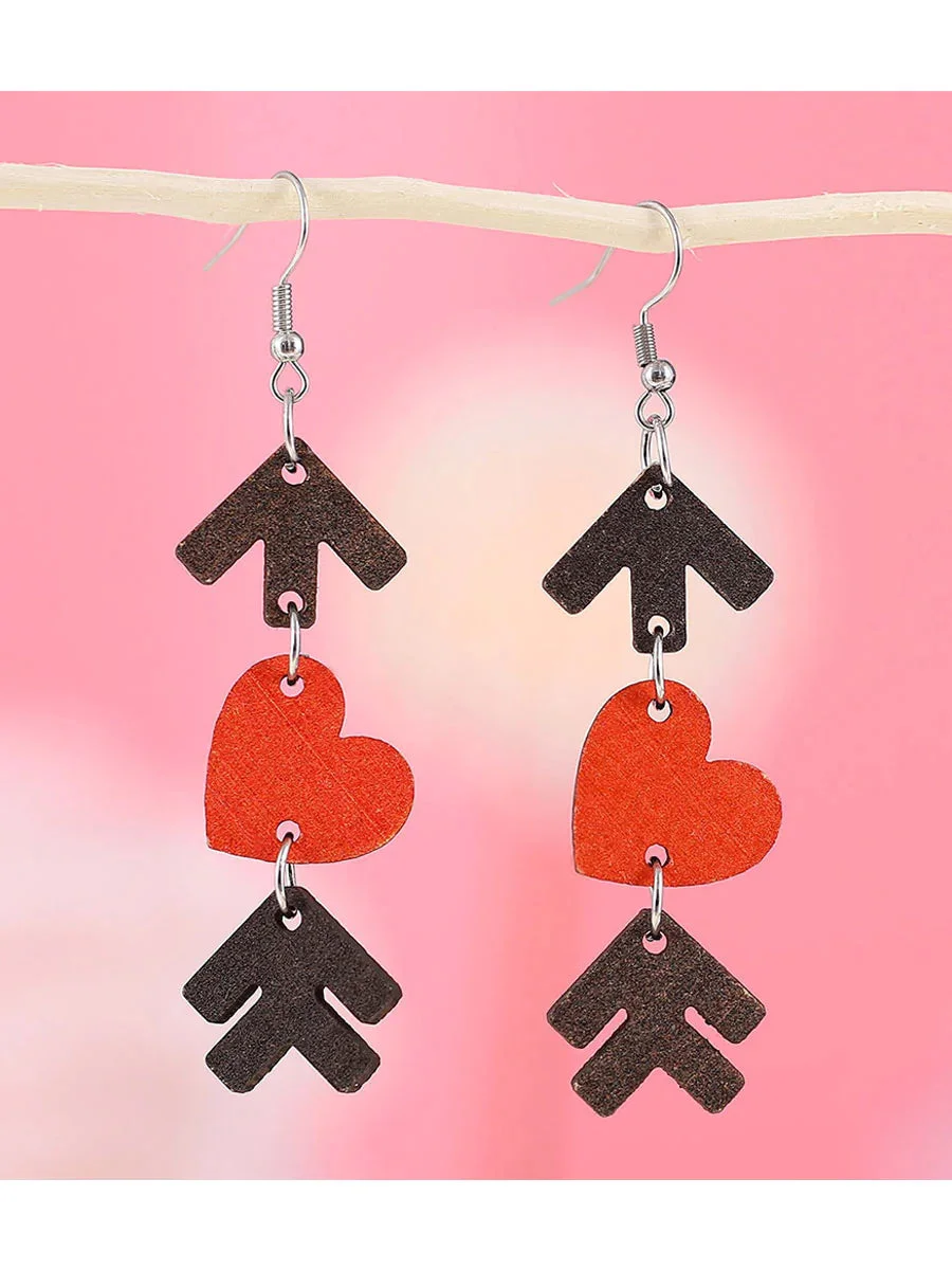 Valentine's Day Heart Arrow Earrings