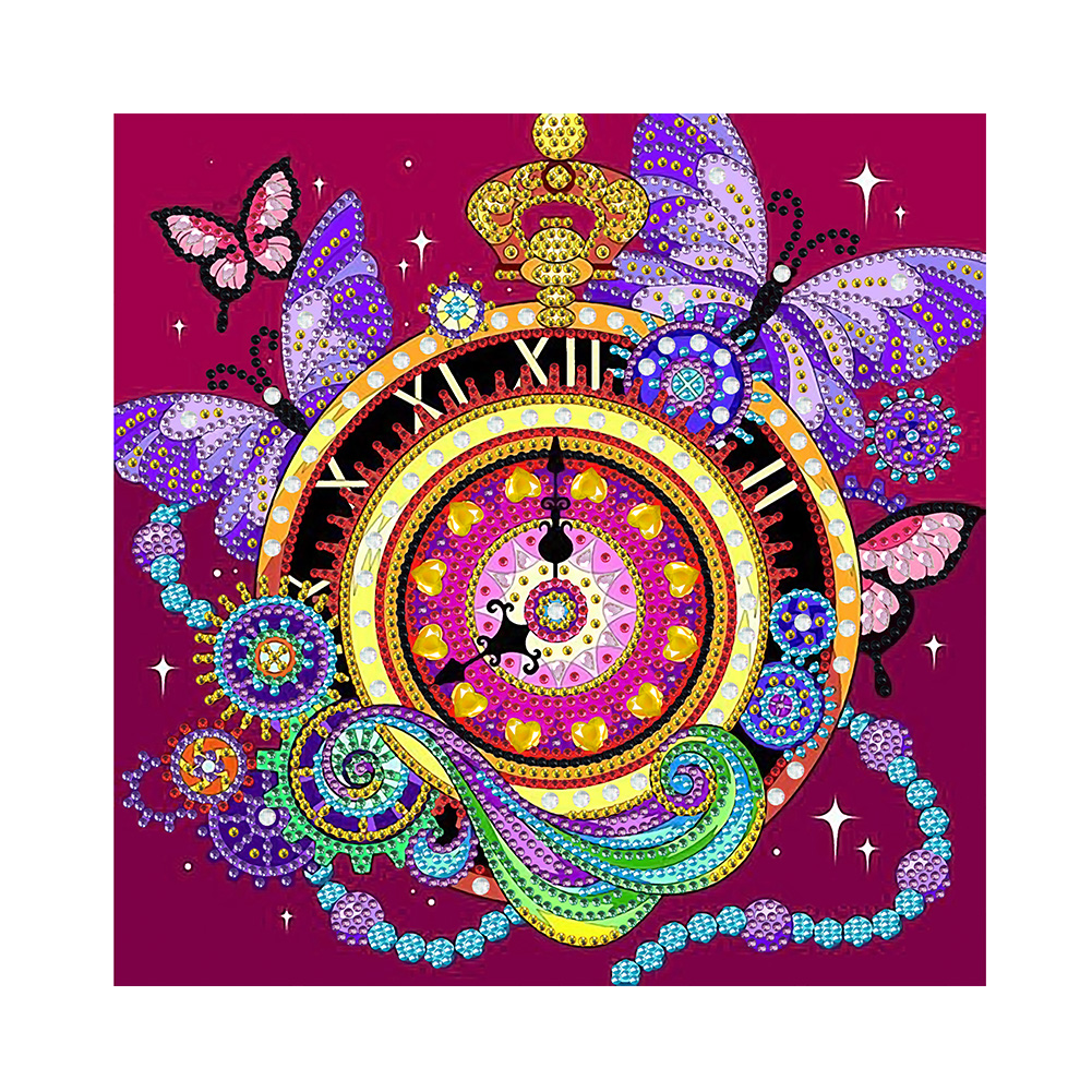 

Butterfly Clock - Special Shaped Diamond Painting - 30*30CM, 501 Original