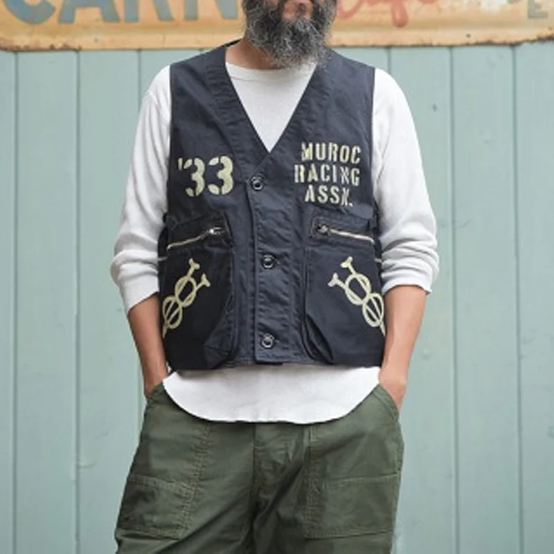 Vintage Sulfide Dyed Military Waistcoat