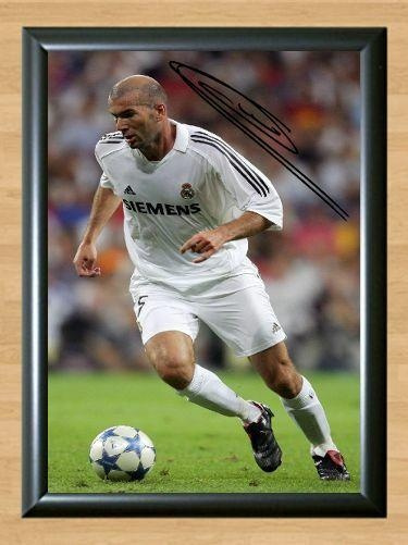 Zenedine Zidane Real Madrid Signed Autographed Photo Poster painting Poster Print Memorabilia A3 Size 11.7x16.5