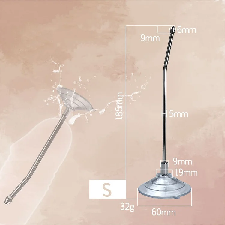 Stainless Steel Urethral Sound with Suction Bottom  Weloveplugs