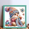 Gnome Knitting A Sweater-11CT Stamped Cross Stitch 45*45cm/17.72*17.72in