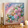 Framed Diamond Painting - Special Shaped - Flowers (25x25cm)