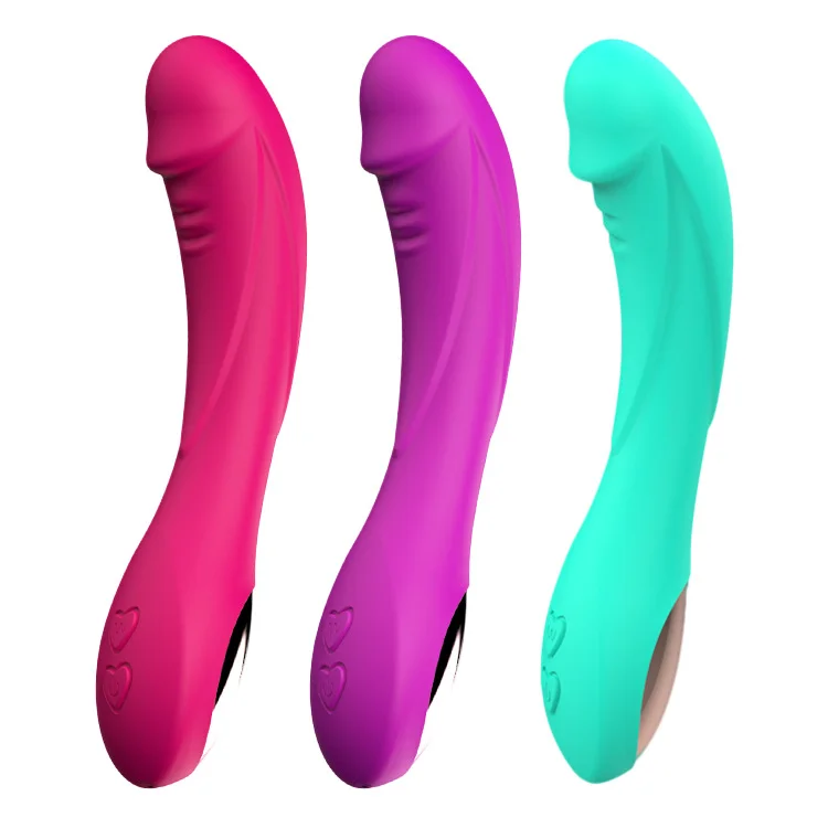 12 Frequecy Strong Shock Vibrating Dildo - Rose Toy