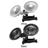 Rechargeable Dual Head Car Fan 3 Speeds 360 Degree Rotatable Vehicle Rear Headrest Fan for Universal Cars SUV Sedan Trucks