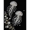 (30x40cm)Two Jellyfish DIY Pearl Painting Framed Grape Handmade Pearl Material Art Kit Living Room Decor