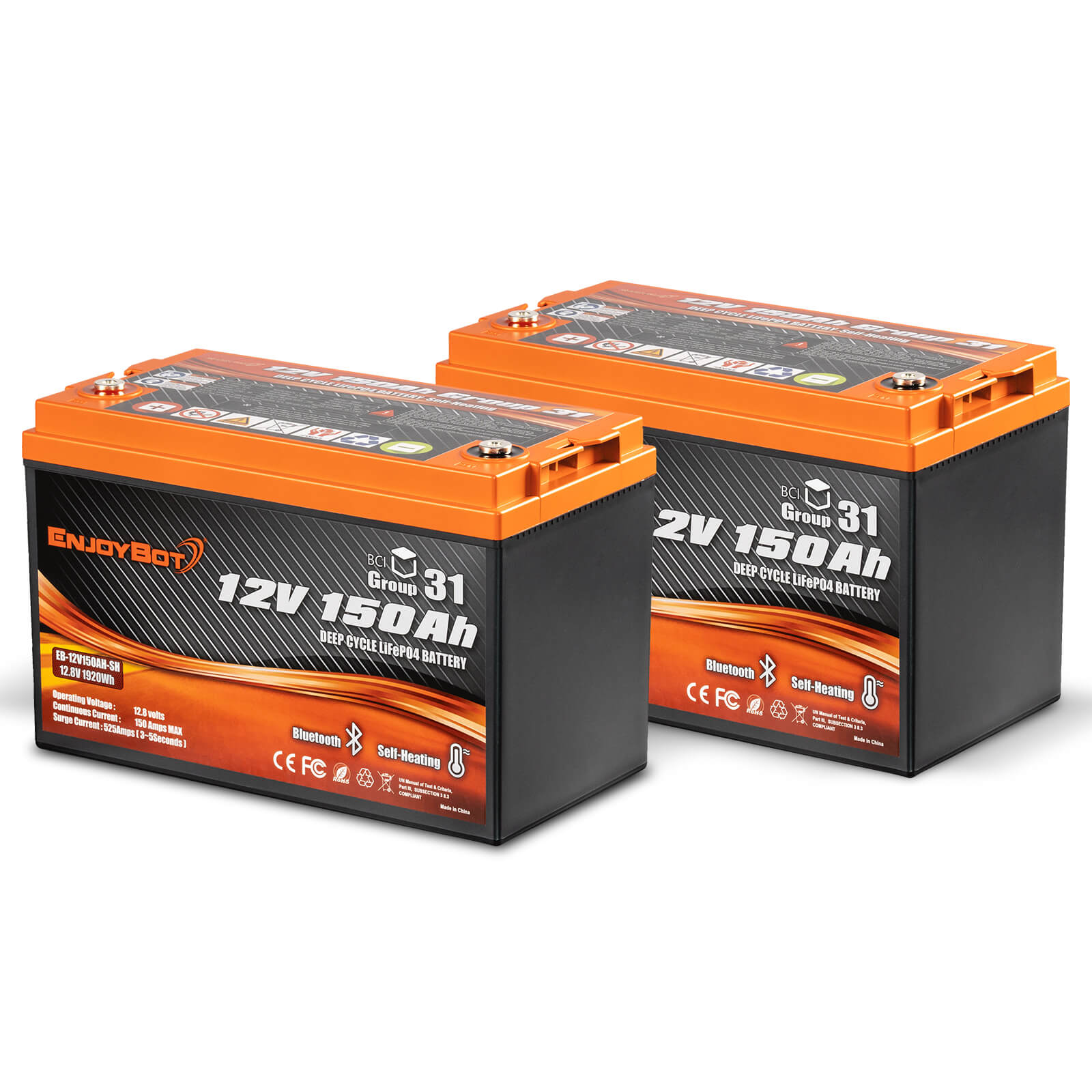 24V 150Ah Enjoybot Battery Kit | 2-Pack Combination