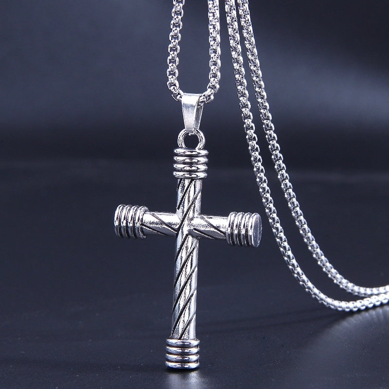 Hip-hop Cross Alloy Plating Pendant Necklace 1 Piece