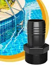 Pool Hose Adapter Hose Male Insert Adapter Leakproof Sand Filters Replacement Parts Non-Slip 1.5 Inch Pool Pump Hoses Adapters Compatible for Hay-Ward SPX1091Z2 Supplies
