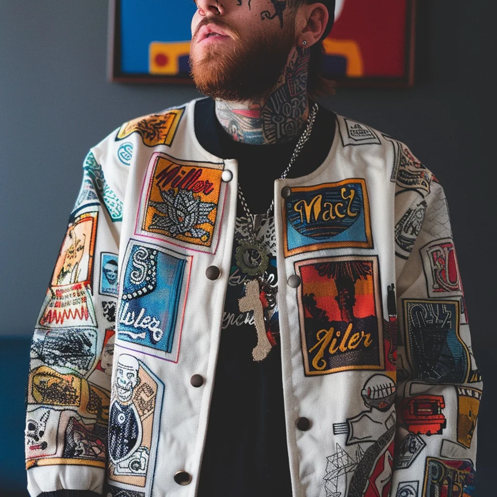 Casual Street Style Holiday Pattern Jacket