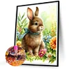 Diamond Painting-DIY Full Round Drill Flowering Rabbit(40*50CM)