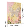 DIY Pearl Painting Tulips Butterfly for Home Decor with Frame(30x40cm)