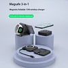 3-in-1 Wireless Charger Magsafe Magnetic Wireless Charger Foldable With Retractable Cable