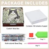 Wooden DIY Black White Cat Diamond Painting Kit Note Box with 160 Papers Gifts