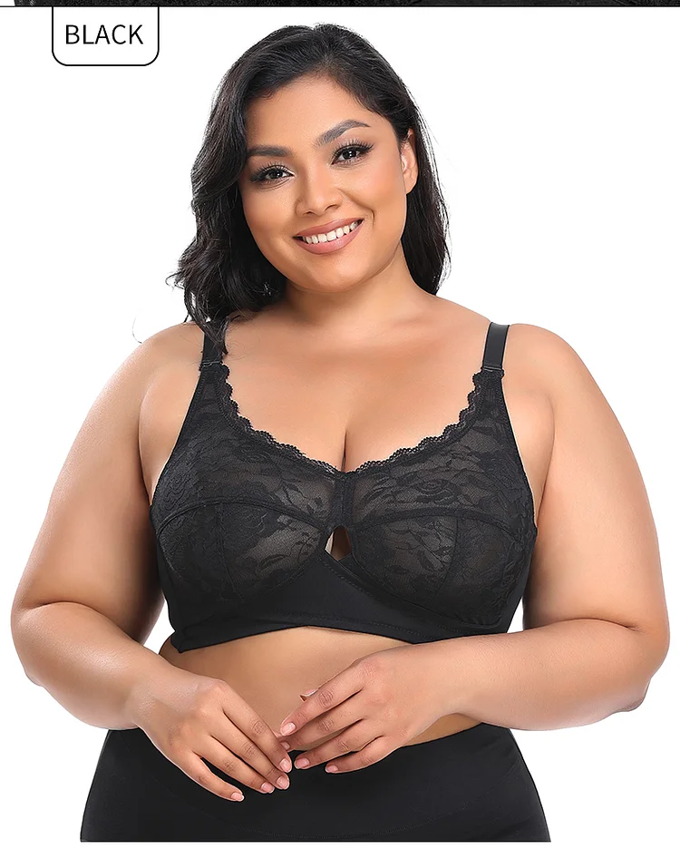 Plus Size Double Layer Mesh Bra