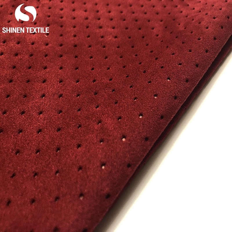 suede hole fabric，95%Polyester 5%Spandex，380G.China manufactory
