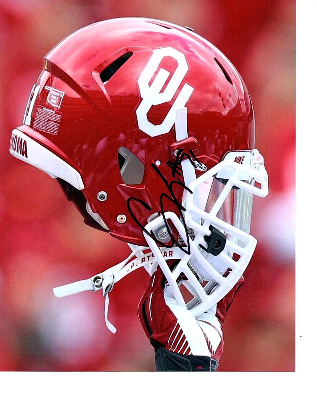 Charles Tapper Oklahoma Sooners hand signed autographed 8x10 football Photo Poster painting g