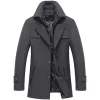 Men's Double Collar Cotton Thick Woolen Coat
