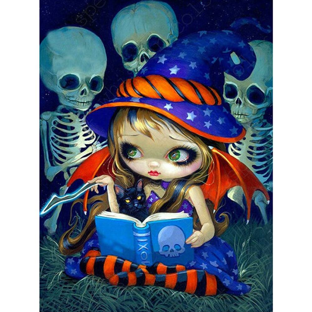 

30*40CM - Round Drill Diamond Painting - Big Eyes Doll, 501 Original
