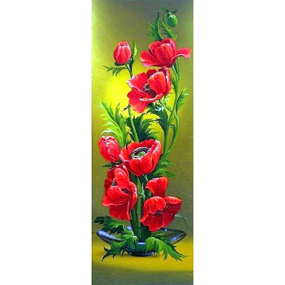 

30*60CM - Round Drill Diamond Painting - Flower, 501 Original
