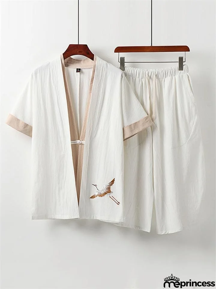 Men's Personality Cotton & Linen Sets