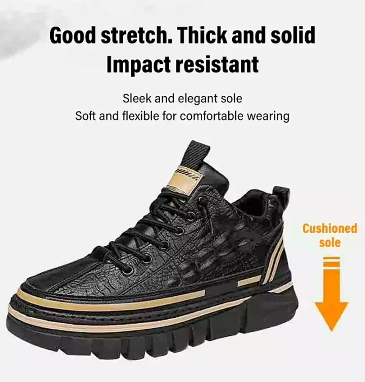 Slip-on Crocodile-print Waterproof Non-slip Board Shoes