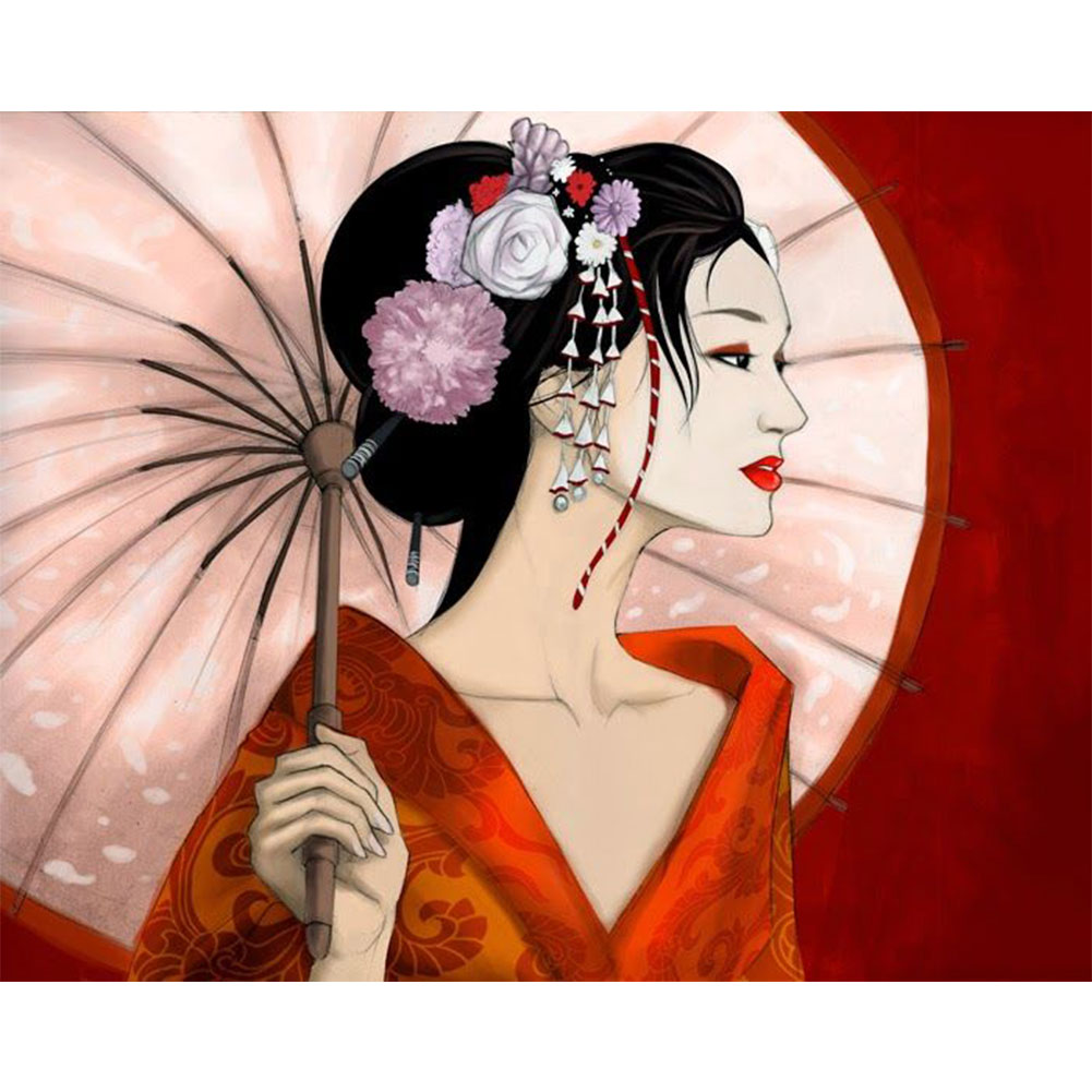 

Japanese Woman - Round Drill Diamond Painting - 40*30CM, 501 Original