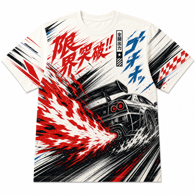 Motorsport Crimson Boost Cotton T-Shirt
