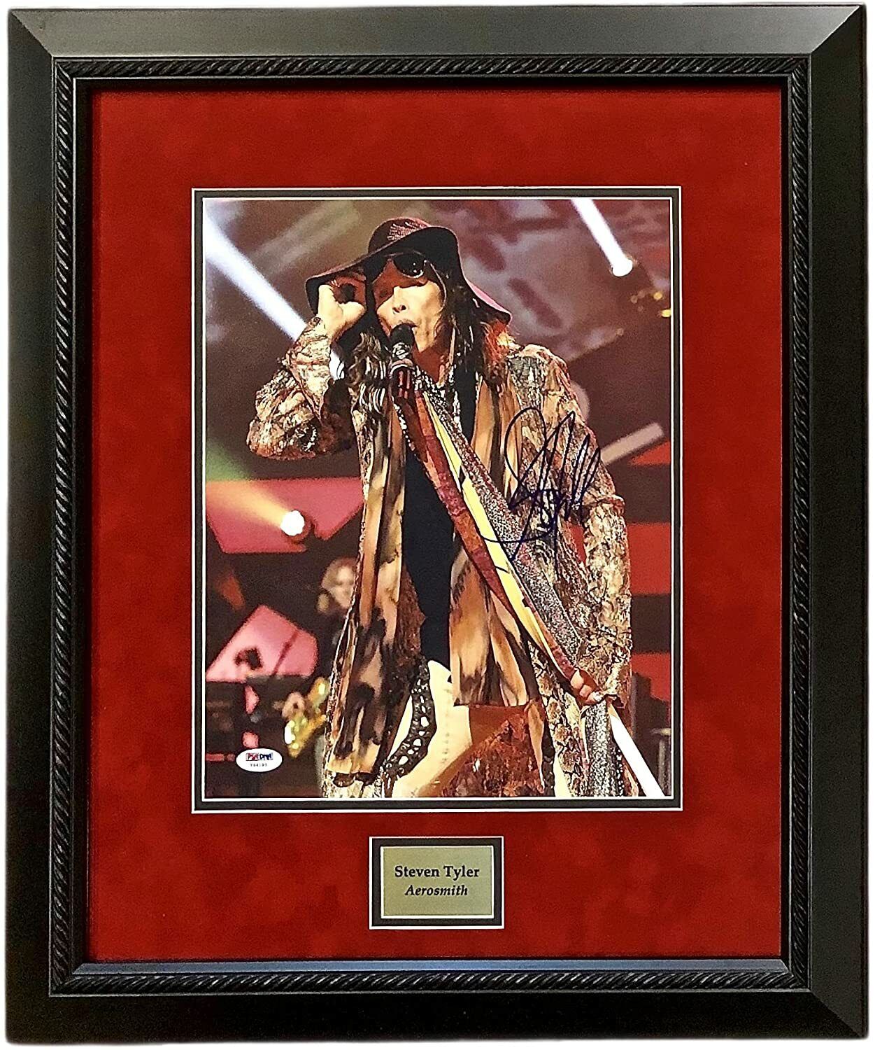 STEVEN TYLER Autographed Hand SIGNED 11x14 Photo Poster painting AEROSMITH FRAMED GLAM PSA/DNA