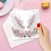 6PCS DIY Diamond Art Greeting Cards Flower Wings Congratulations Cards & Gifts