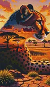 Luxury AB Velvet Diamond Painting Kit - Leopard