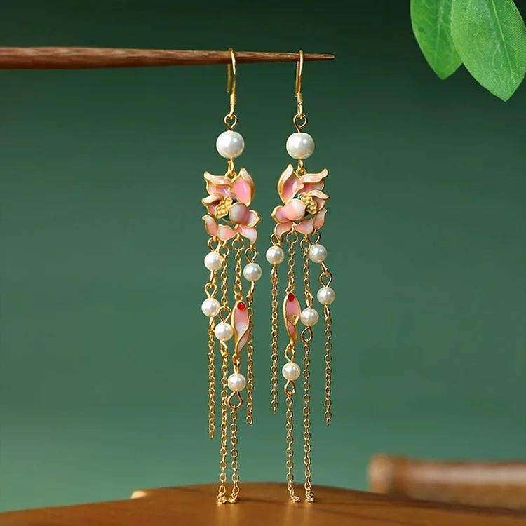 Vintage Lotus Earrings