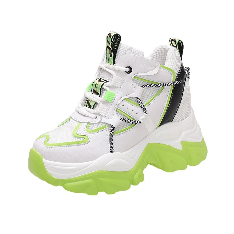 Hidden Heels Women's Chunky Sneakers Thick Bottom Platform Vulcanize Shoes Woman Street Style Sport Shoes For Female 2022