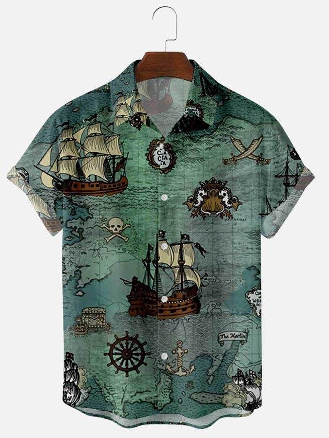 Men's map print shirt