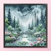 Moonlight Over Lotus Pond-14CT Stamped Cross Stitch Egyptian Cotton 46*46cm/18.11*18.11in tapestrymarket