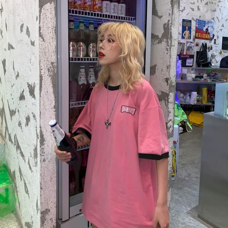 NiceMix Japan Lolita Style Hrajuku Tee Shirts Women Summer Oversized Short Sleeve Kawaii T-shirt Pink Tops School girl Tee