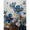 Blue Flower-11CT Stamped Cross Stitch 40*55cm tapestrymarket
