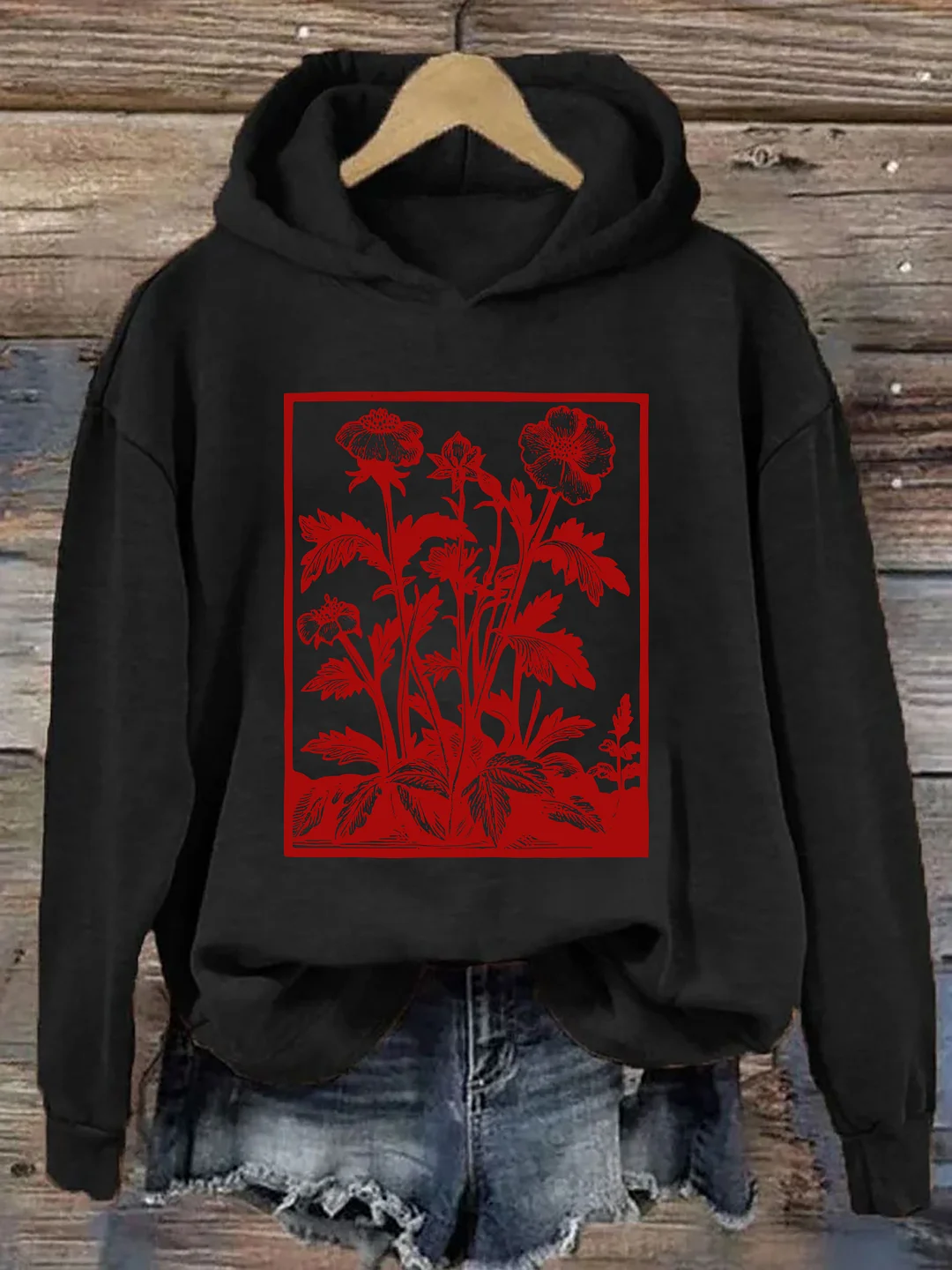 Vintage Wildflowers Graphic Hoodie