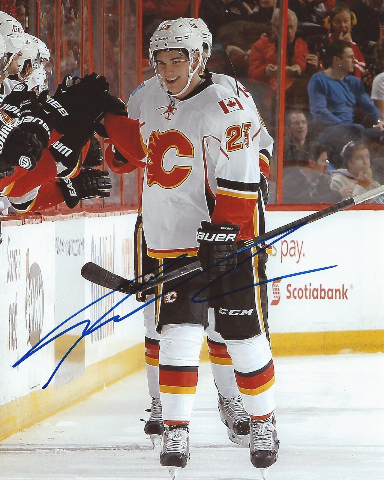 Sean Monahan Signed 8x10 Photo Poster painting Calgary Flames Autographed COA C