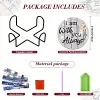 6pcs DIY Diamond Painting Coaster Kit With Holder - Faith