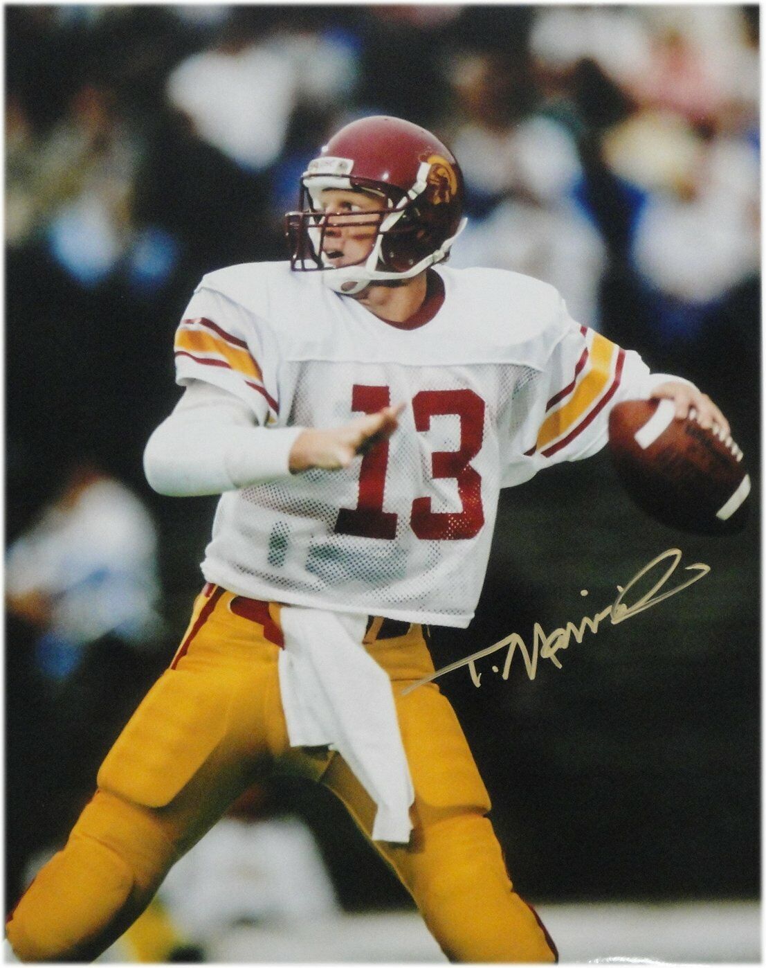 Todd Marinovich Hand Signed Autographed 11x14 Photo Poster painting USC Hand Back Gold Ink COA