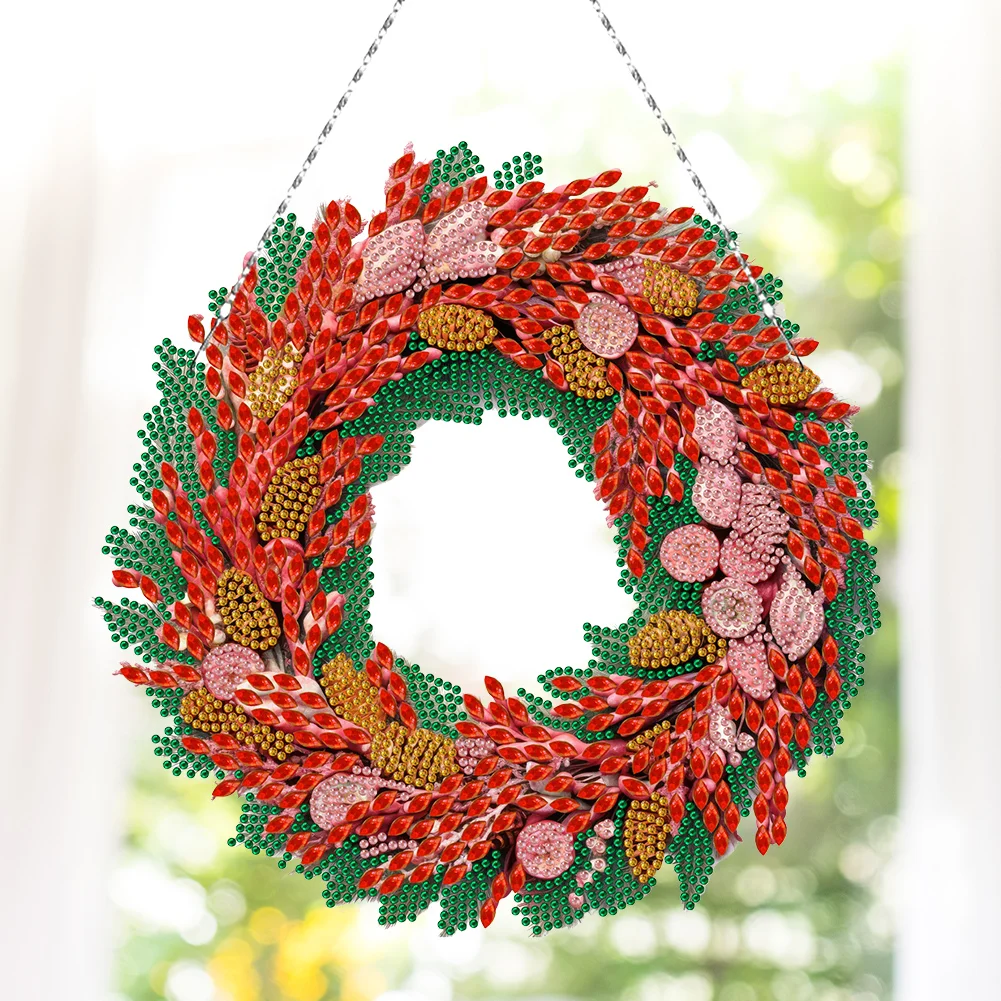 Special Shaped Crystal Painting Wreath Kit DIY Full Drill Garlan(Single Sided)