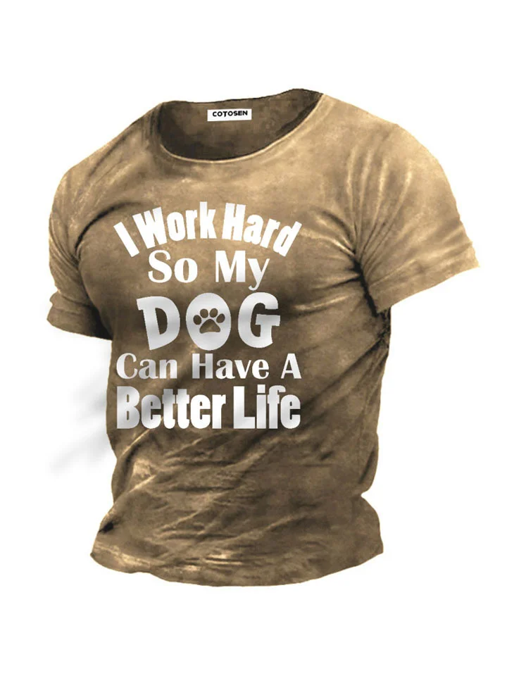 BETTER LIFE Printed Round Neck Cotton Short Sleeve