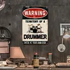 Drummer Area Warning - Vintage Metal Signs(8*12Inch)  - Warning