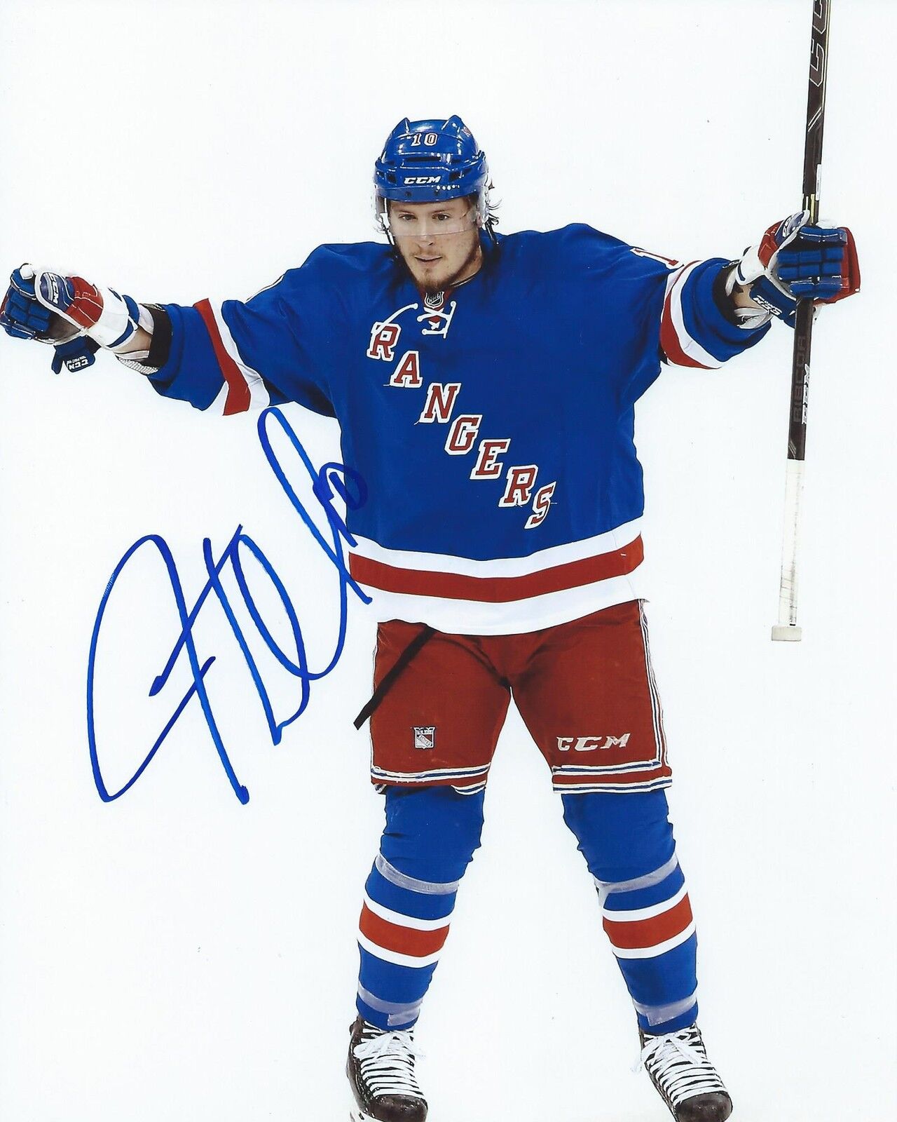 JT Miller Signed 8x10 Photo Poster painting New York Rangers Autographed COA D