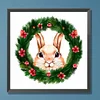 5D DIY Full Round Drill Diamond Painting Critter Wreath Rabbit Home Decor