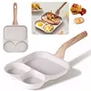 3in1 Egg Frying Pan Breakfast Nonstick Omelet Pan for Gas Stove Induction Cooker