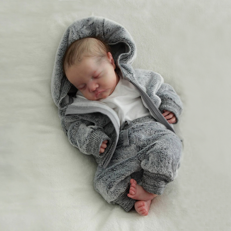 12"&16" Soft Touch Flexible Waterproof Silicone Real Baby Feeling Reborn Baby Boy Doll Dominic, Posable Baby Can Sit By Dollreborns®